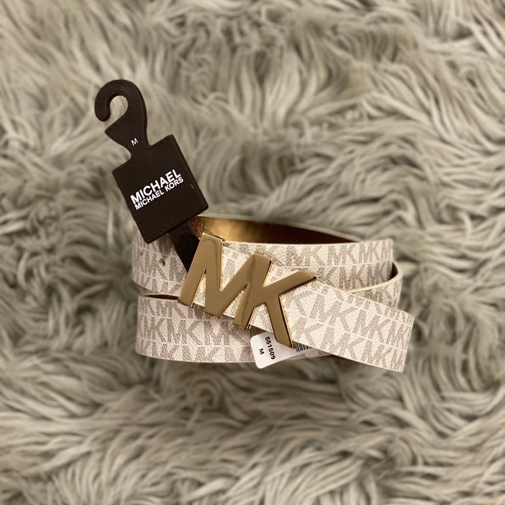 Michael Kors Belt with ML Logo Plaque